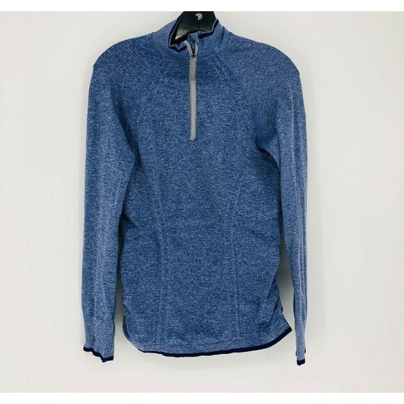 Athleta Tops - Athleta Fastest Track Half Zip Jacket Size Medium Running Seamless Space Dye